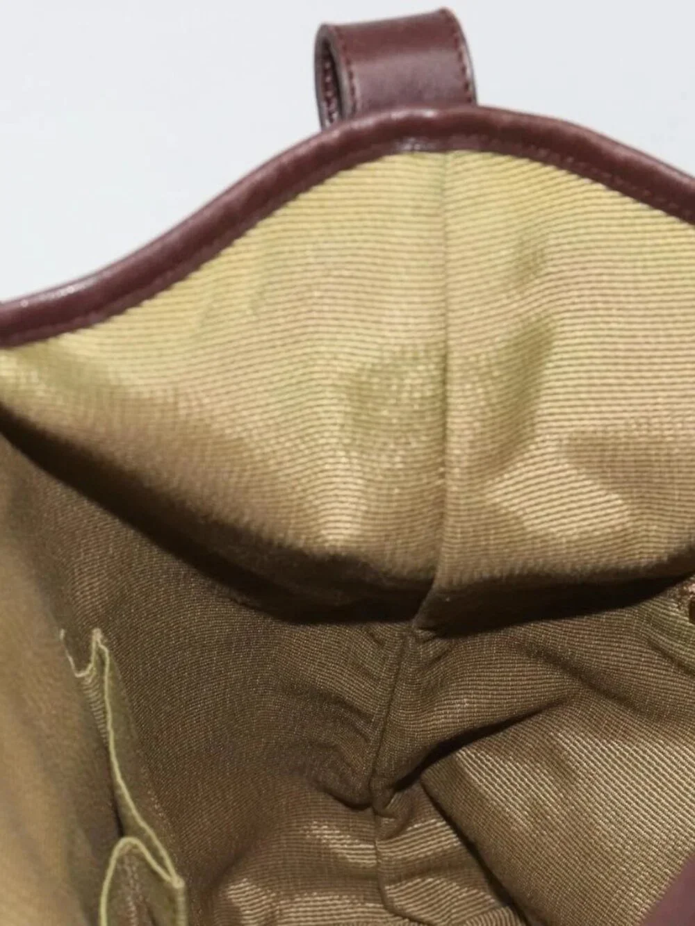 Salvatore Ferragamo Shoulder Bag Canvas Beige Gold Auth hk3800